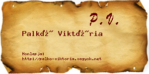 Palkó Viktória névjegykártya